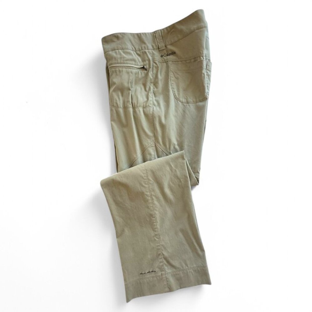 Columbia Womens Outdoor Utility Beige Pants 12 Short Nylon Blend Lightweight - Picture 9 of 11